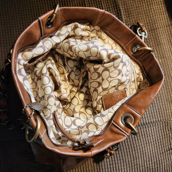 COACH Brown Tote Rare Awesome Piece - Picture 4 of 6